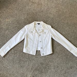 White jean jacket